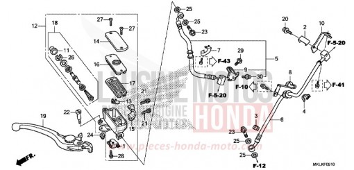 FRONT BRAKE MASTER CYLINDER NC750SAK de 2019